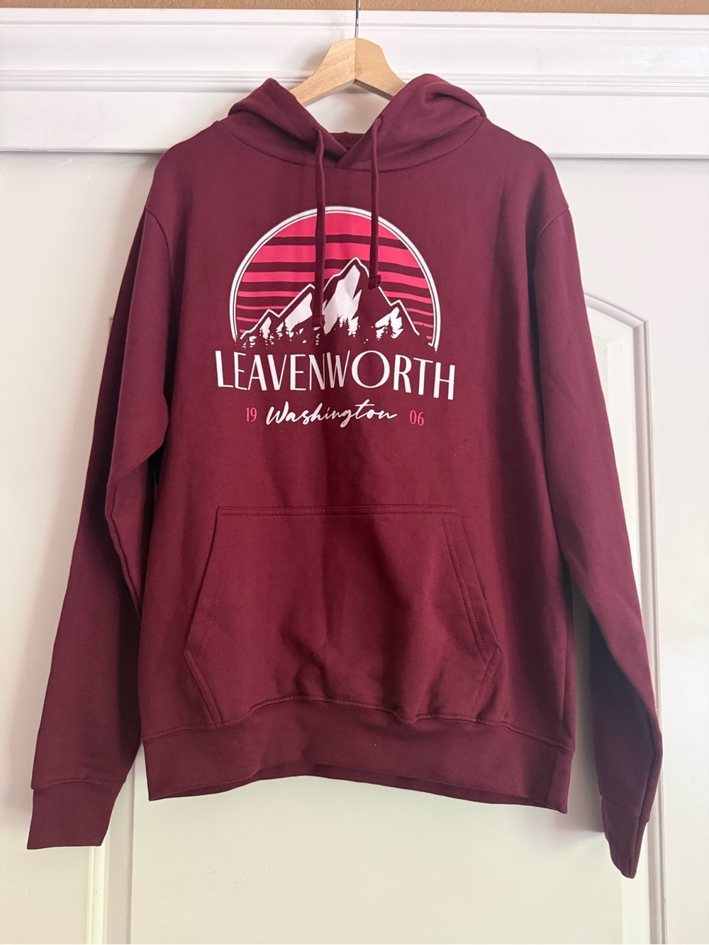 Leavenworth Washington Maroon Hoodie